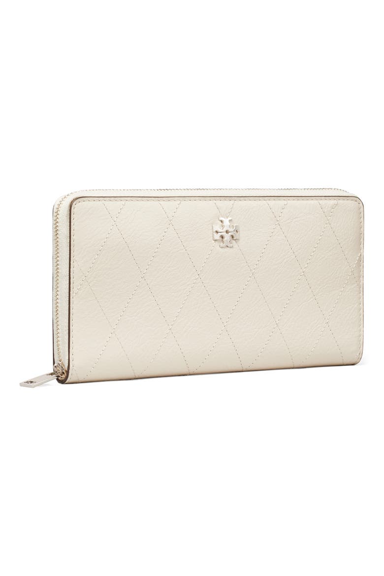 Charlie Leather Continental Zip Wallet, Alternate, color, LIGHT CREAM