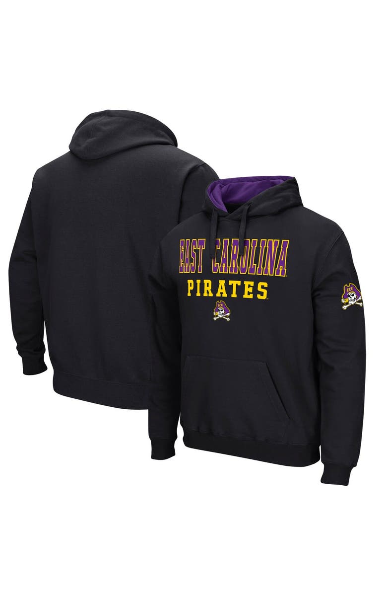 COLOSSEUM Men's Colosseum Black ECU Pirates Sunrise Pullover Hoodie, Main, color, Black