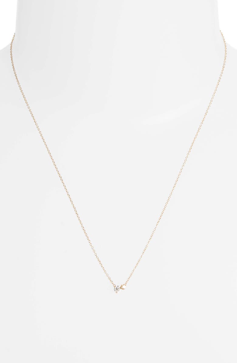 Zoë Chicco Mixed Diamond Pendant Necklace, Alternate, color, 