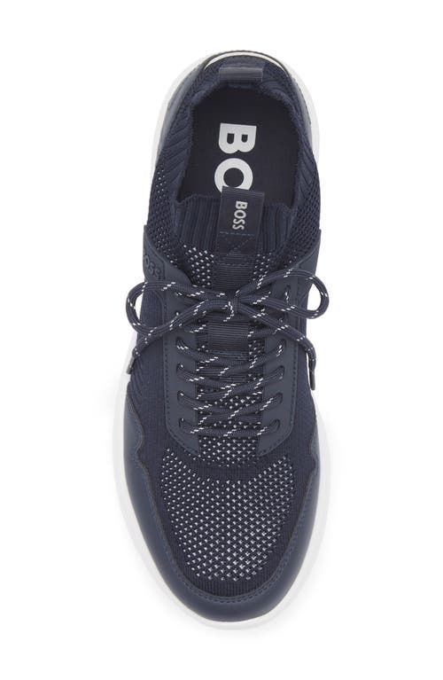 Hugo Boss Boss Extreme Knit Sneaker In Blue