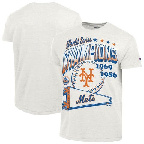 Men's Champion  White New York Mets Winning Tradition Cooperstown Tri-Blend T-Shirt