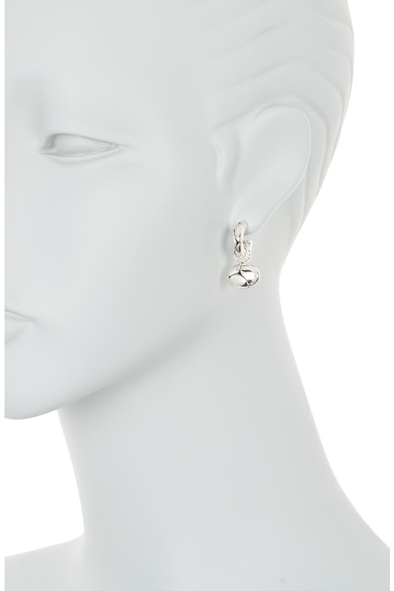 Kali Oval Pebble Hoop Drop Earrings, Alternate, color, NO COLOR