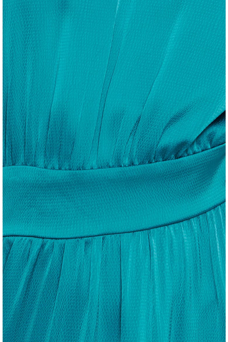 Mock Neck Open Back Midi Dress, Alternate, color, TURQUOISE