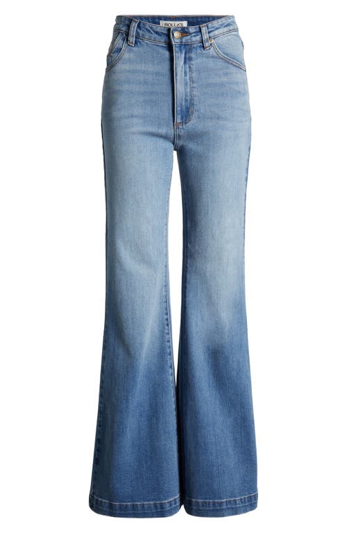 Rolla's East Coast Organic Cotton Blend Flare Leg Jeans In Mid Vintage Blue