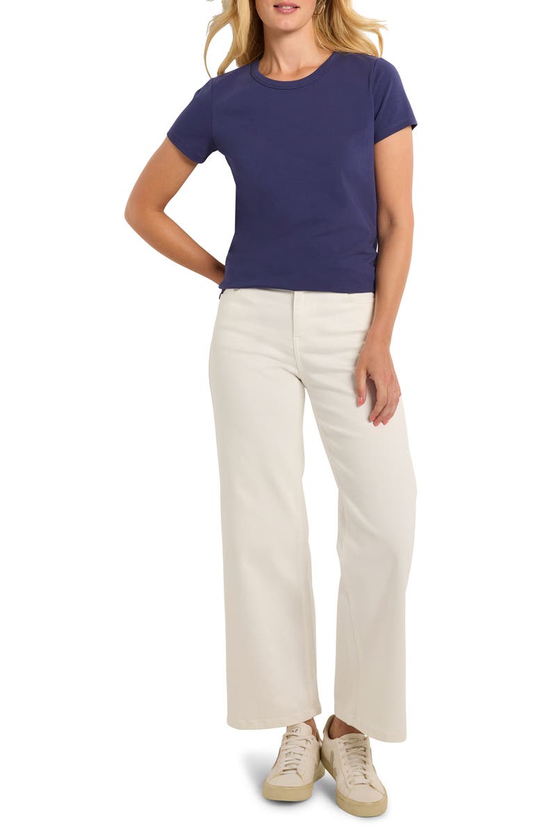 NIC+ZOE Perfect Knit Crewneck T-Shirt, Alternate, color, Dusk