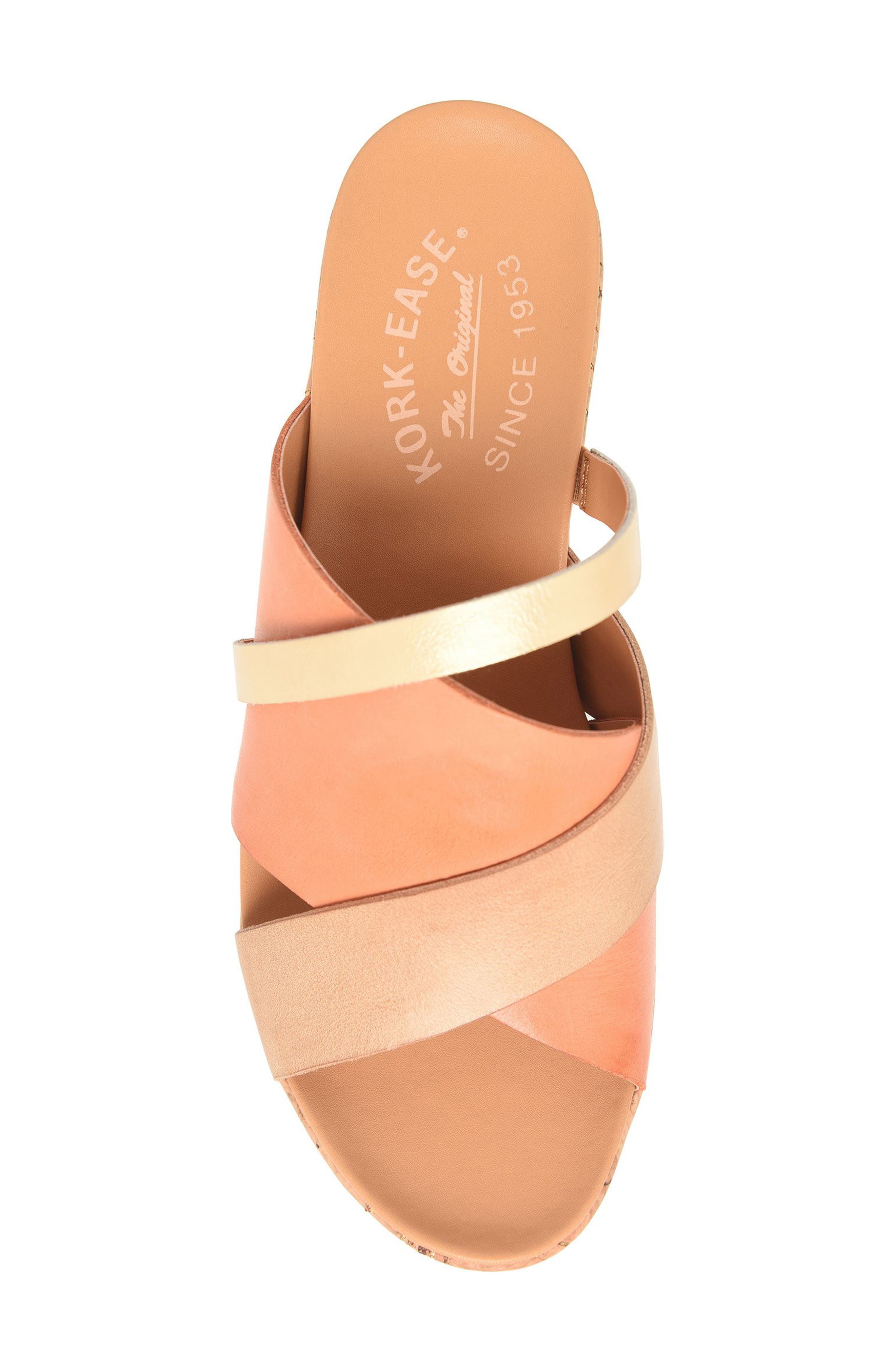 Kork-Ease<sup>®</sup> Addie Platform Wedge Slide Sandal, Alternate, color, Orange Combo