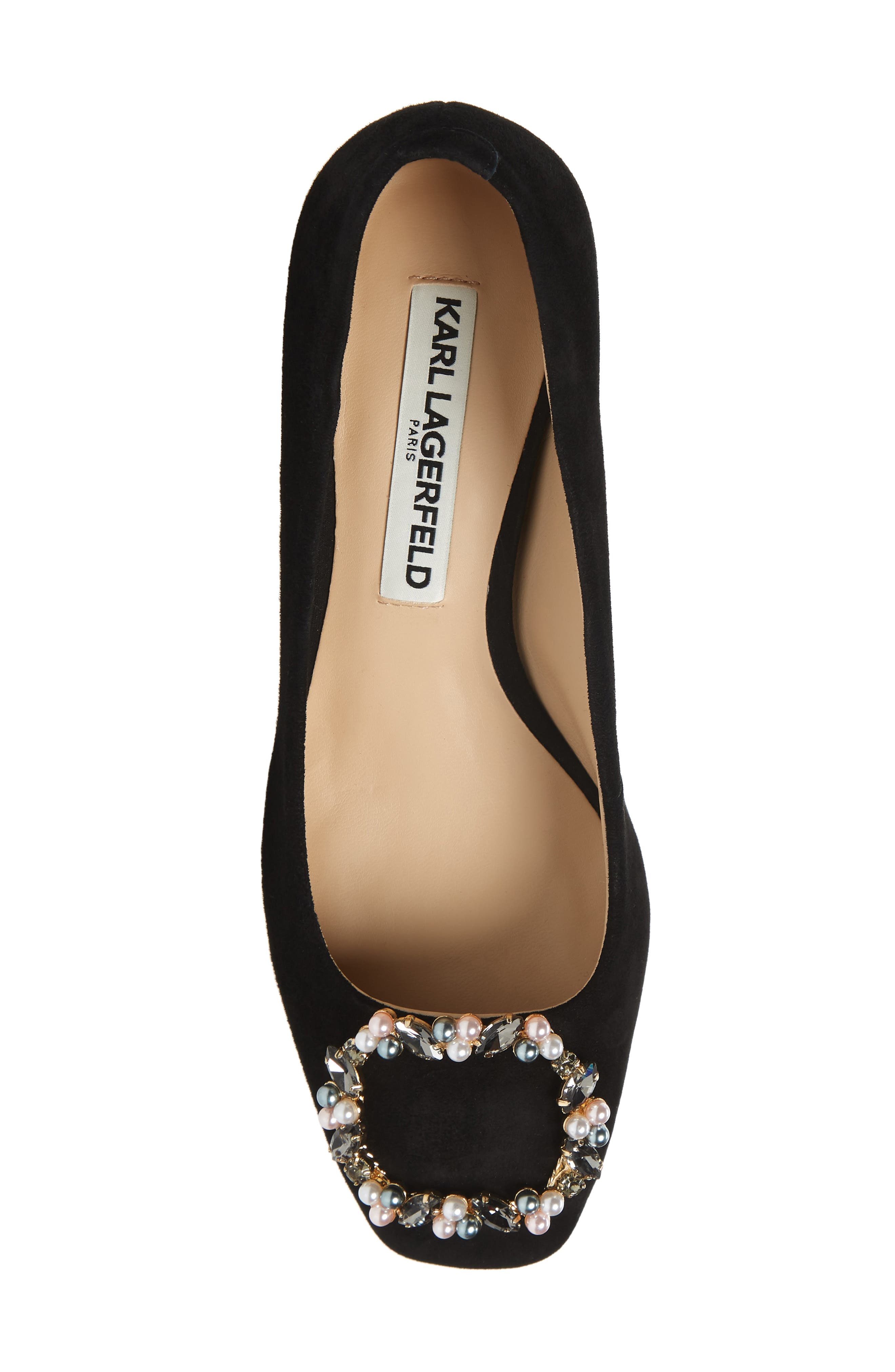 KARL LAGERFELD PARIS Hadley Embellished Pump, Alternate, color, 