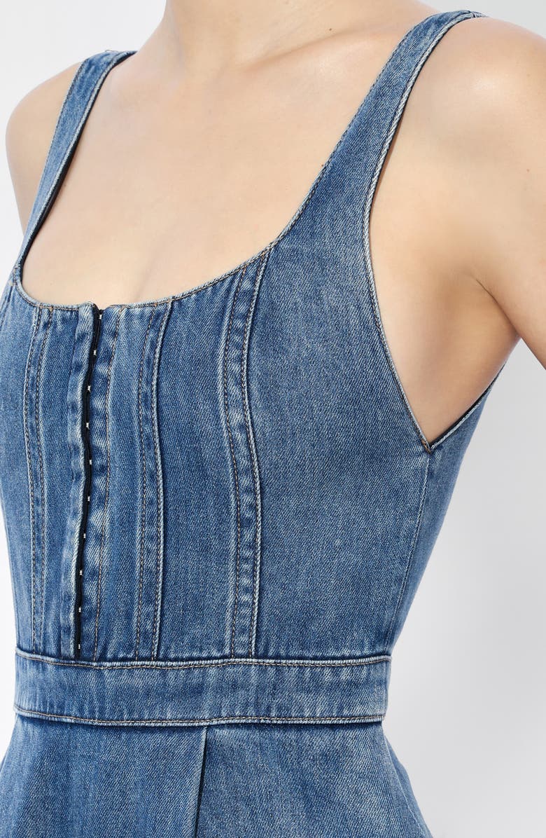 Alice + Olivia Diana Structured Tiered High-Low Maxi Dress, Alternate, color, 