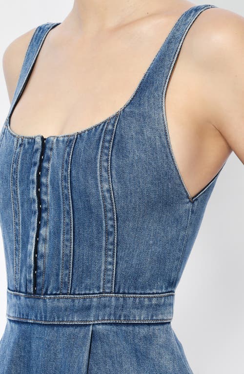 Alice And Olivia Diana Structured Denim Midi Dress