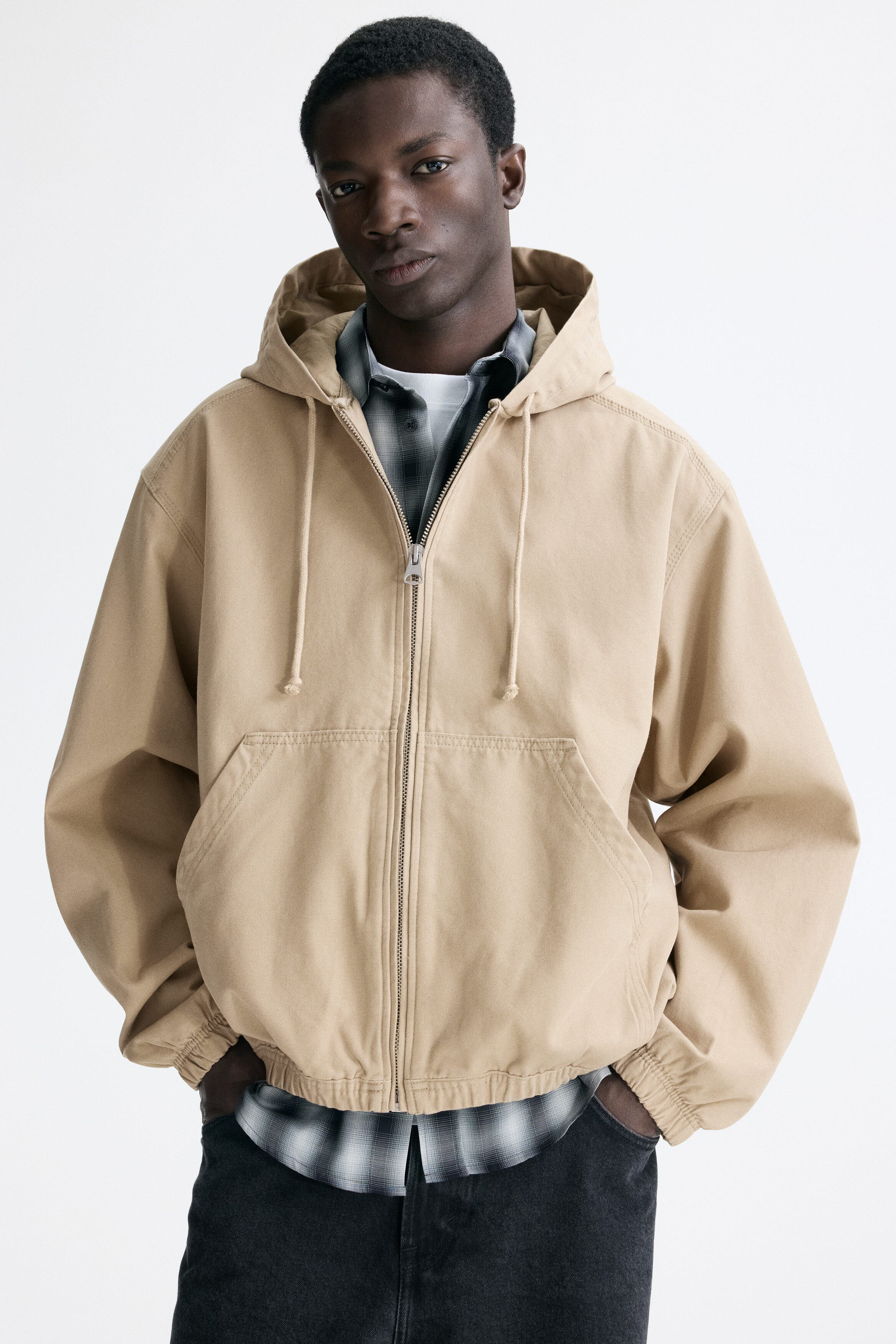 Hooded Workwear Jacket - image 2
