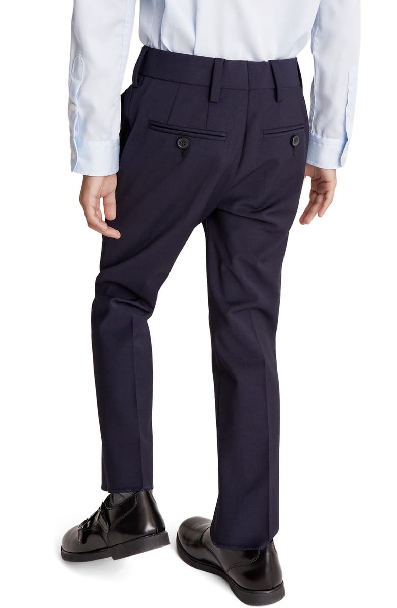 Reiss Kids' Hopet Jr Wool Blend Trousers, Alternate, color, Navy
