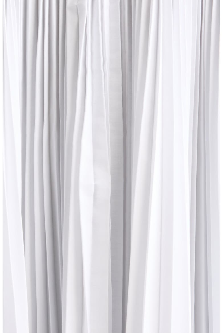 Mixed Media Pleated Poplin & Jersey Pocket T-Shirt, Alternate, color, LIGHT GRAY/ WHITE