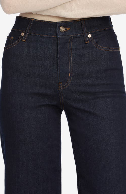 Frame Le Slim Palazzo High Waist Crop Wide Leg Jeans In Blue