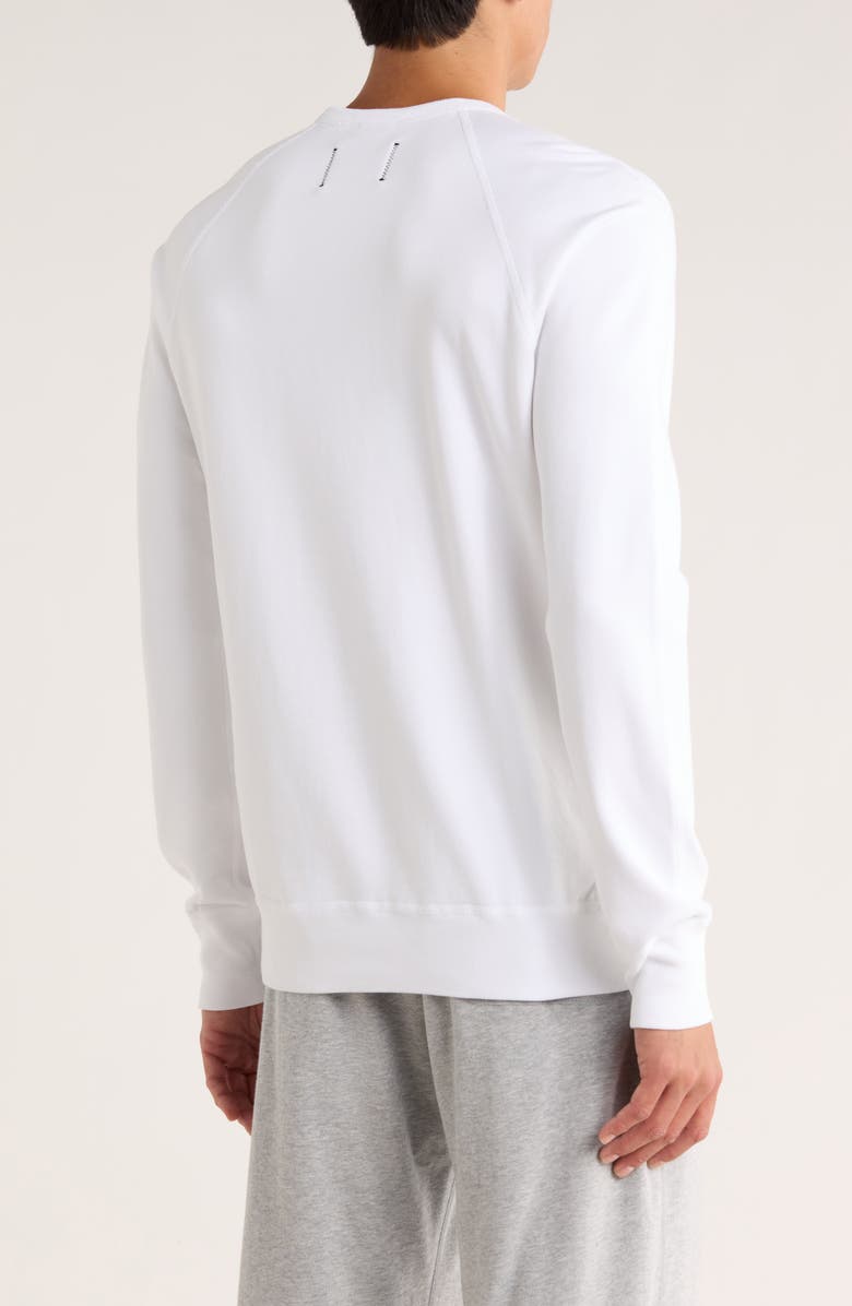 Reigning Champ Lightweight Cotton Terry Sweatshirt, Alternate, color, White