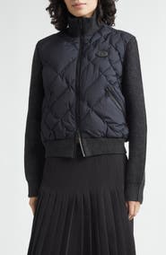 Burberry Check Stitch Mixed Media Jacket