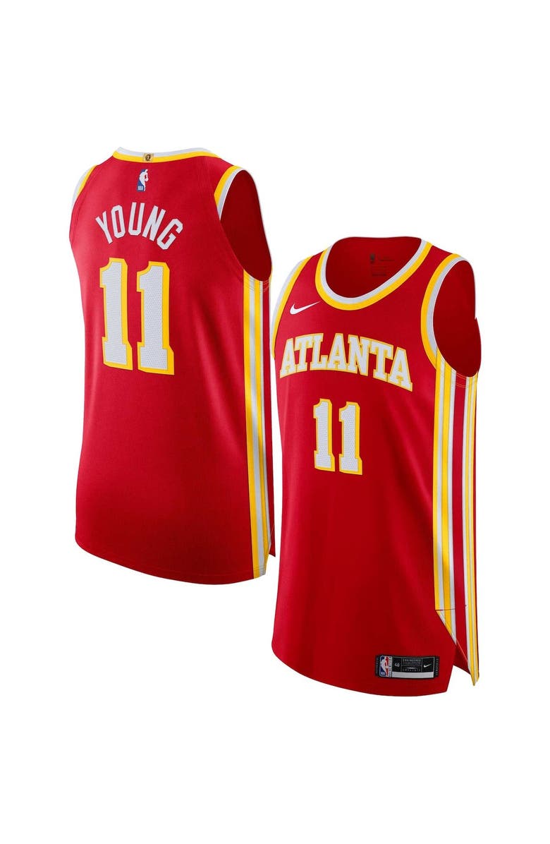 Nike Men's Nike Trae Young Red Atlanta Hawks Authentic Jersey - Icon Edition, Main, color, Red