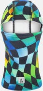 Deux par Deux Checkered Brushed Jersey Reflective Stretch Balaclava