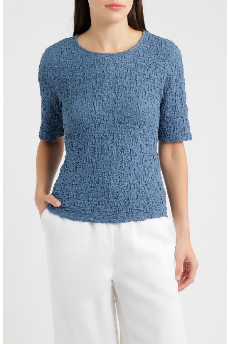 Crewneck Textured T-Shirt, Main, color, COLDSPRING