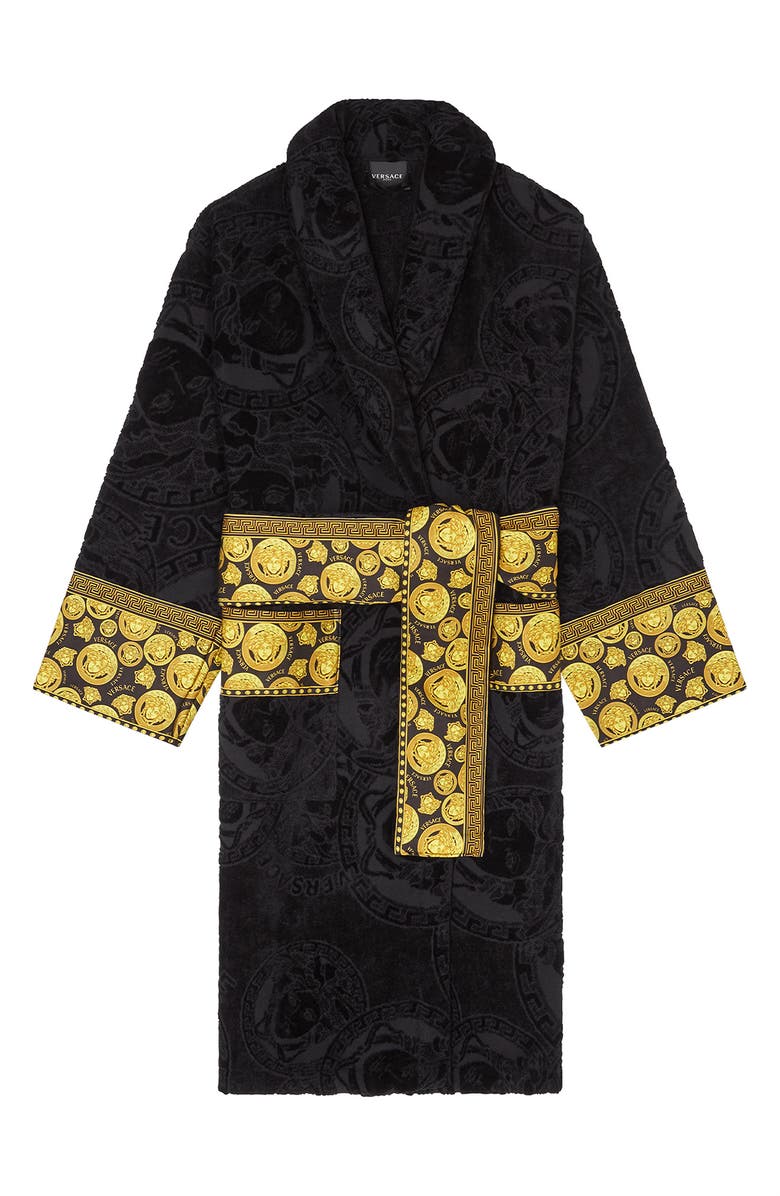 Versace Medusa Amplified Cotton Bath Robe, Main, color,