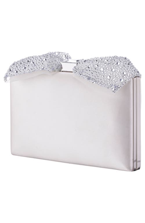 Nina Selena Frame Clutch In Ivory