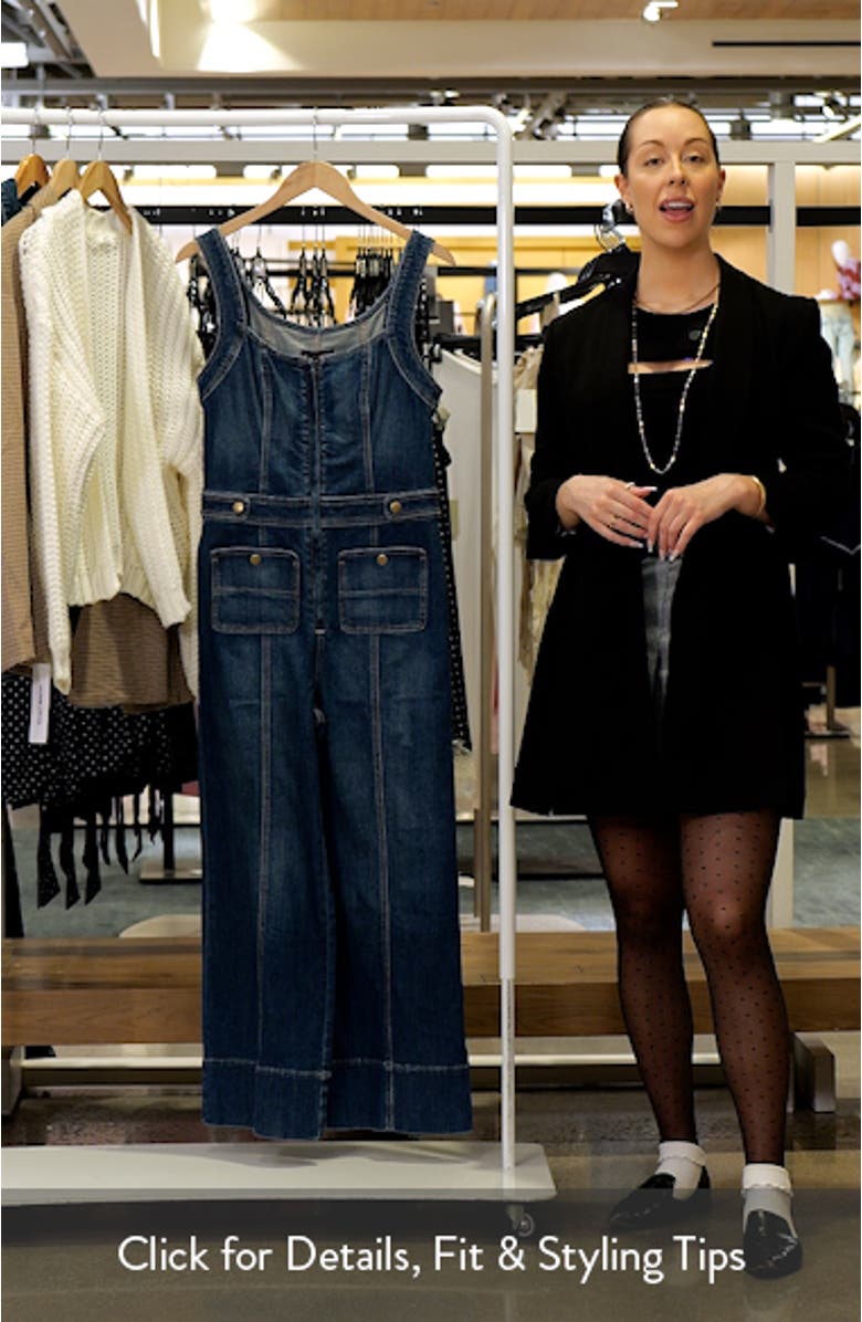 Janet Cotton Blend Denim Jumpsuit, sales video thumbnail