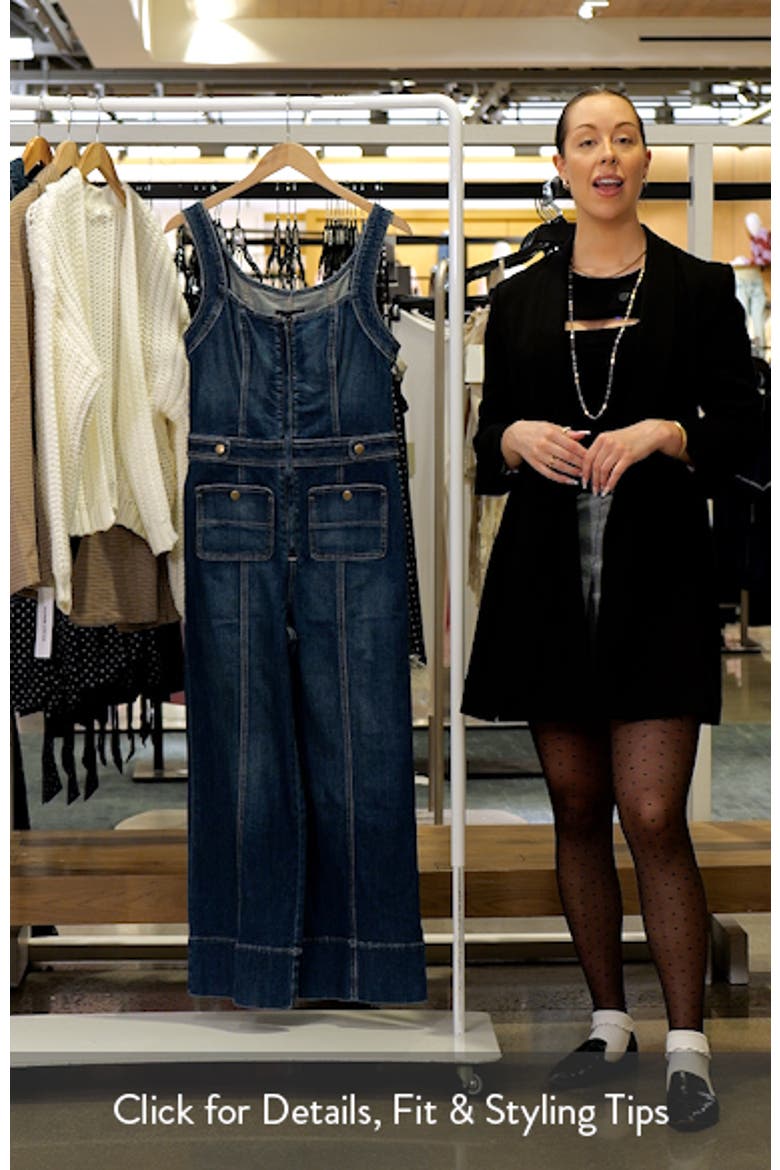 Janet Cotton Blend Denim Jumpsuit video