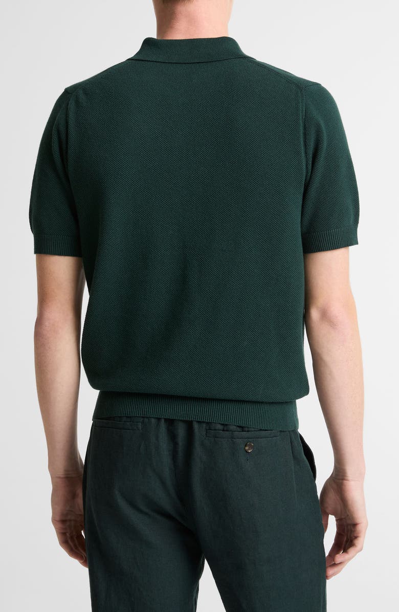 Vince Piqué Zip Polo, Alternate, color, Seaweed