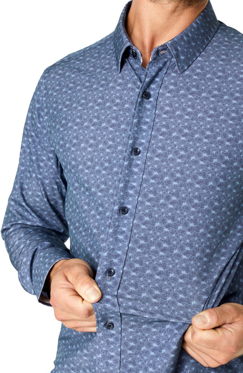 7 Diamonds Adore You Floral Performance Button-Up Shirt, Alternate, color, 