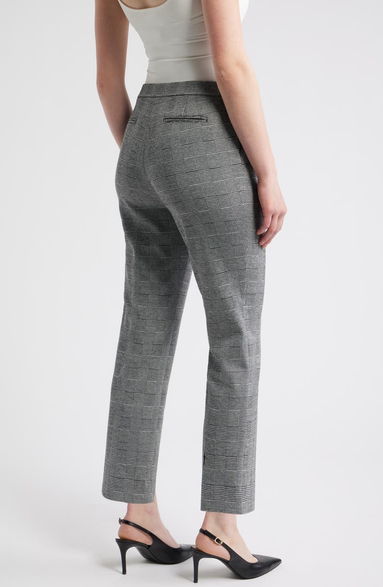 AK ANNE KLEIN High Waist Pull-On Straight Leg Pants, Alternate, color, Anne Black/ White Dove