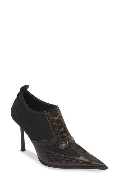 Jeffrey Campbell Rally Up Statement Pump in Black-Black Brown 