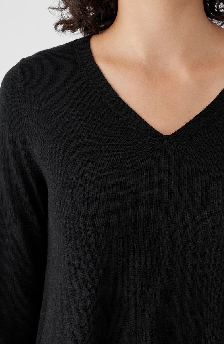 Eileen Fisher V-Neck Merino Wool Tunic, Alternate, color,