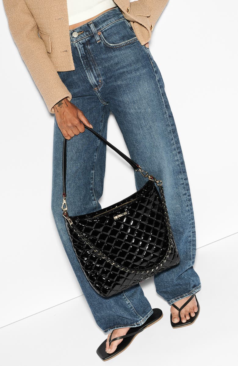 MZ Wallace Crosby Quilted Nylon Hobo Bag, Alternate, color,