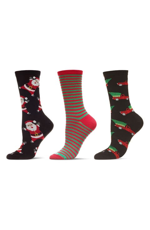 Christmas Assorted 3-Pack Crew Socks