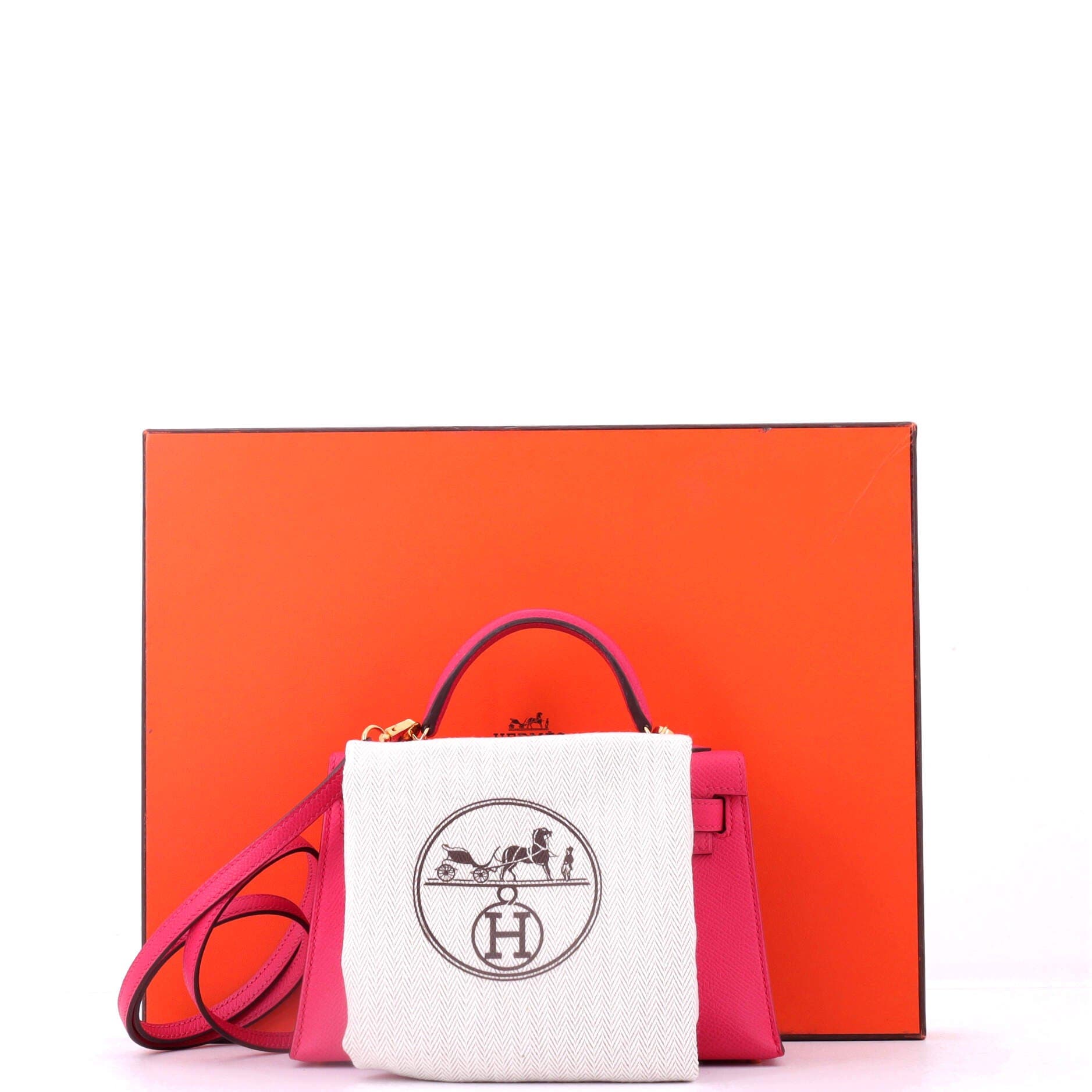 Pre-Owned Hermes Kelly Mini II Bag Pink Epsom with Gold Hardware 20, Alternate, color, Rose Extreme