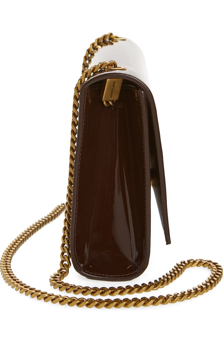 Saint Laurent Medium Kate Patent Leather Chain Shoulder Bag, Alternate, color,