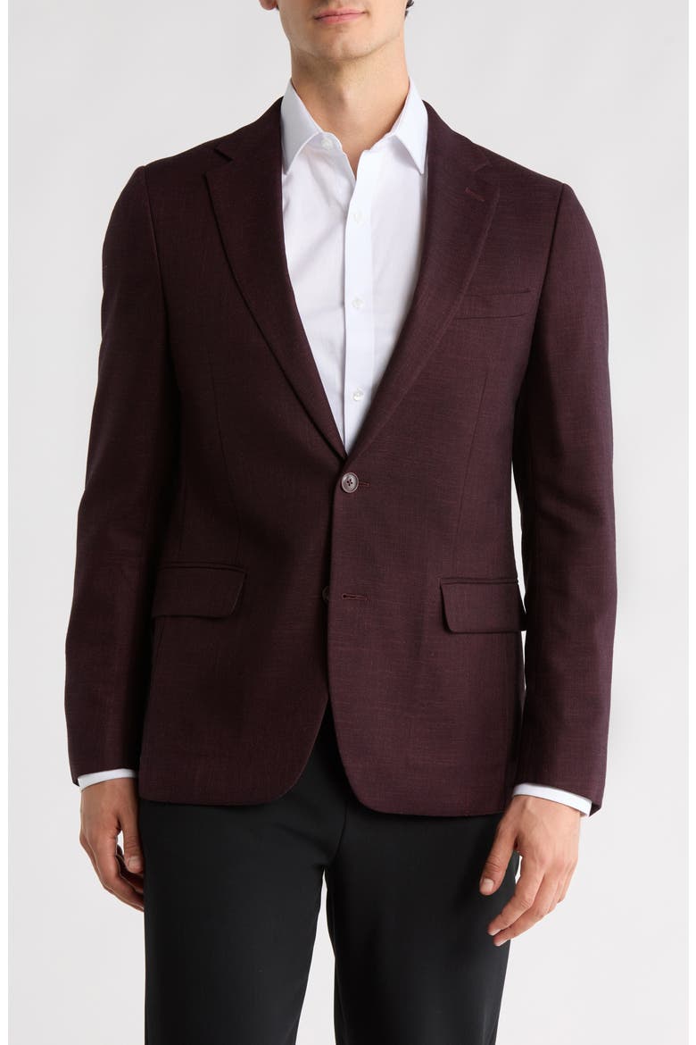 Two-Button Sport Coat, Main, color, BORDEAUX