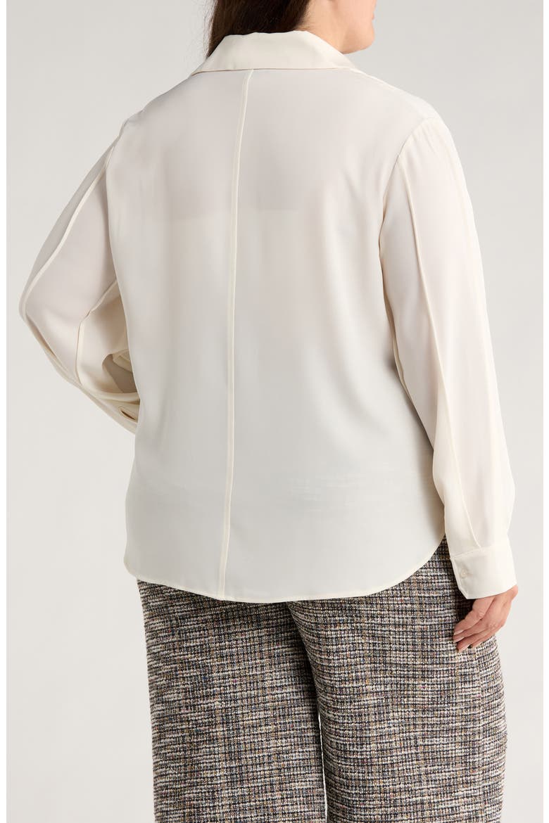 Ivette Pleated Balloon Sleeve Button-Up Shirt, Alternate, color, NATURAL PEARL