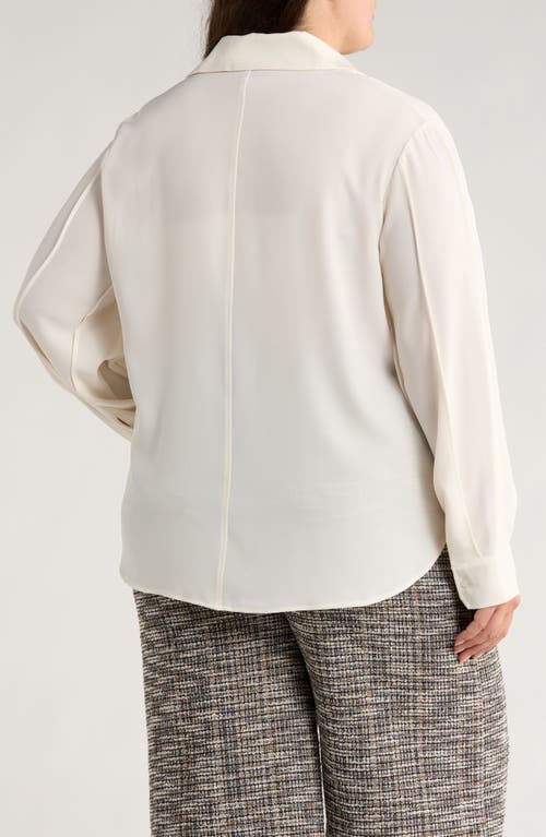 Lyssé Lysse Ivette Pleated Balloon Sleeve Button-up Shirt In White