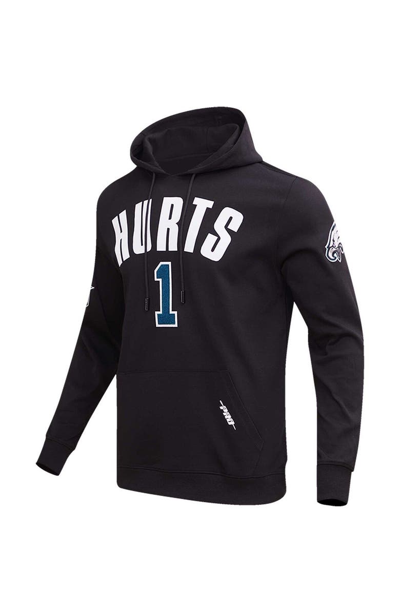 PRO STANDARD Men's Pro Standard Jalen Hurts Black Philadelphia Eagles Player Name & Number Pullover Hoodie, Alternate, color, 