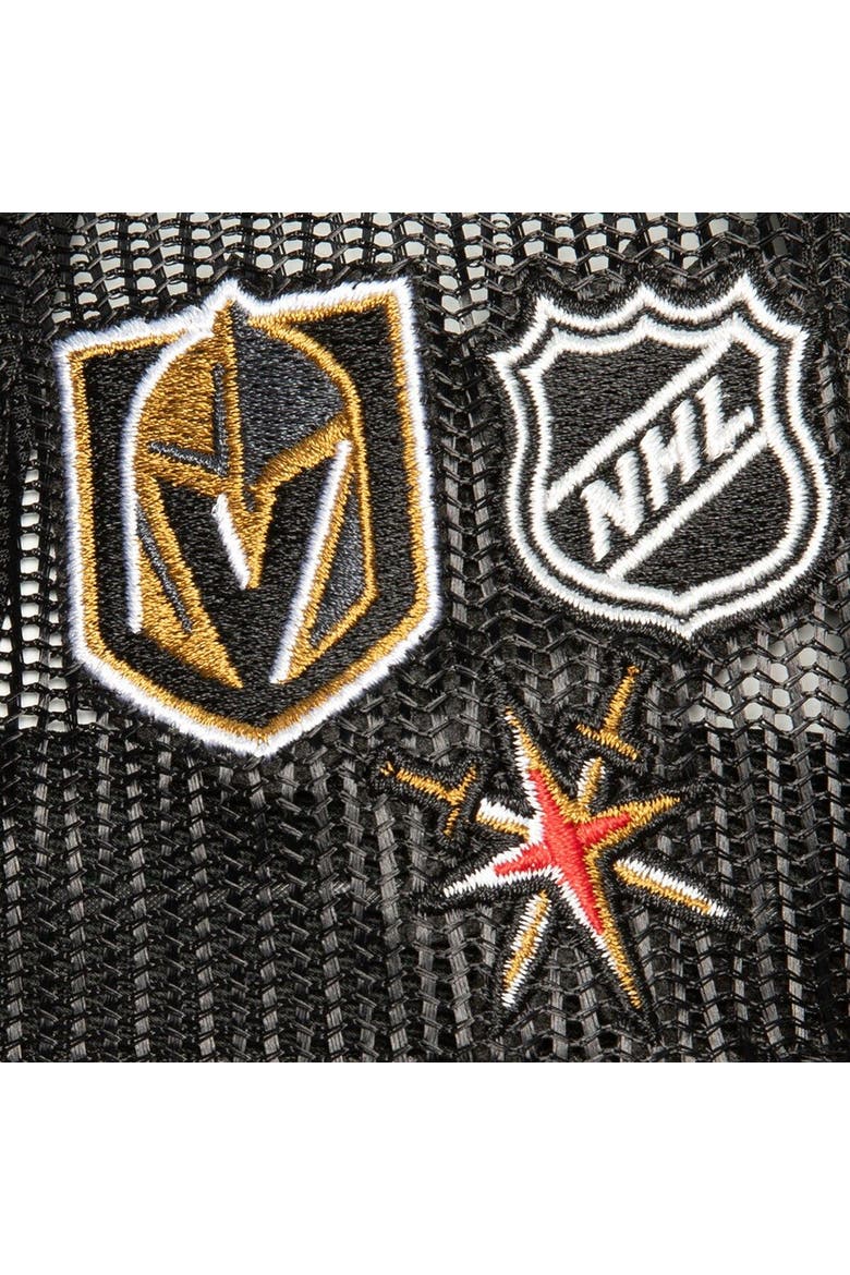 Men's Mitchell & Ness  Black Vegas Golden Knights Times Up Classic Script Cord Trucker Adjustable Hat, Alternate, color, Black