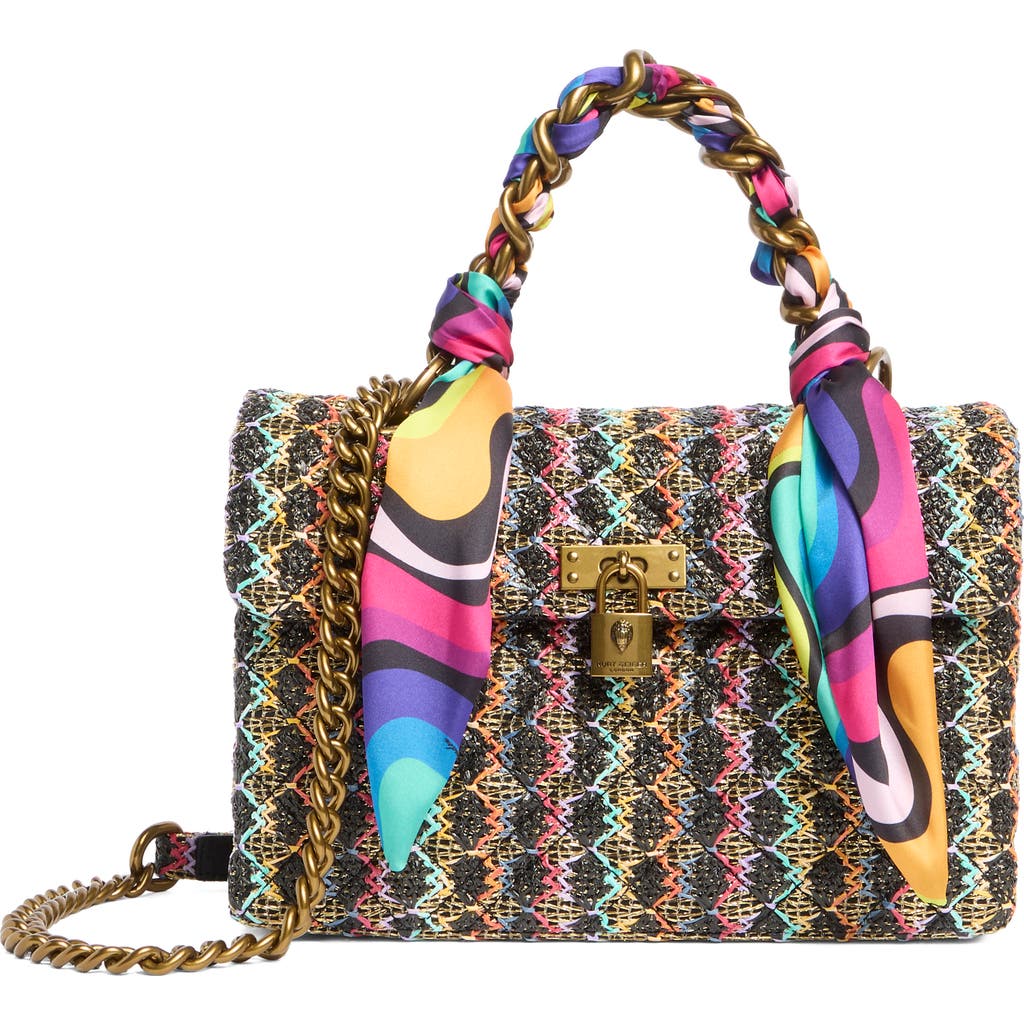 KURT GEIGER KURT GEIGER LONDON RAFFIA BRIXTON WOVEN SHOULDER BAG