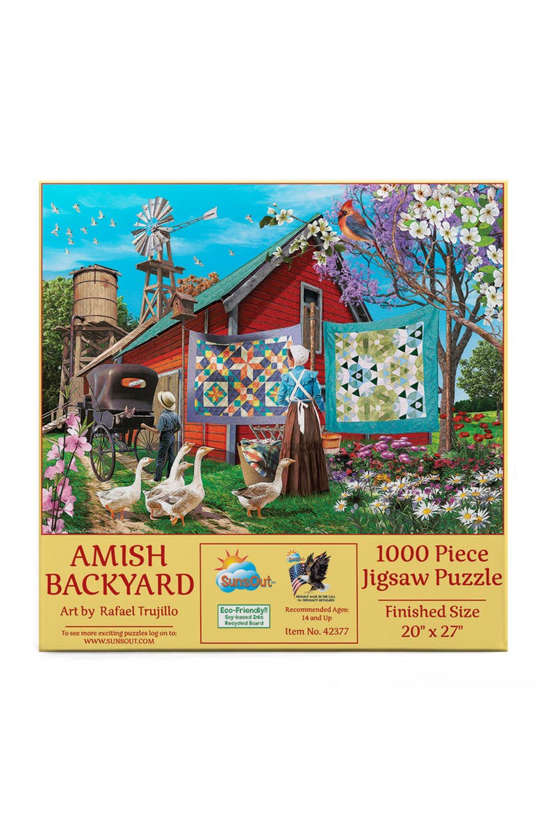 Sunsout Amish Backyard 1000 piece Jigsaw Puzzle for Adults, Alternate, color, Multicolor