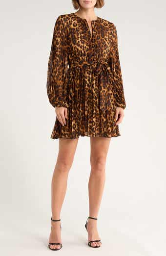 Sam Edelman Pleat Long Sleeve Minidress