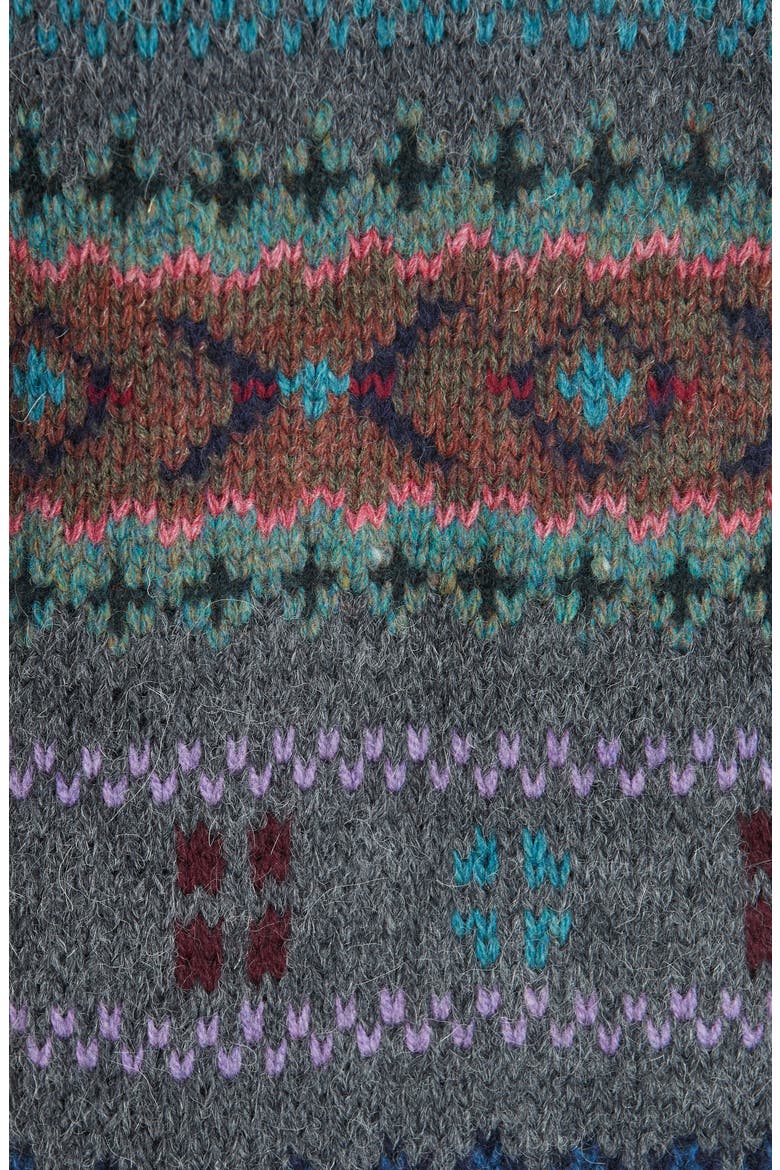 Fair Isle Cardigan, Alternate, color, GREY MULTI