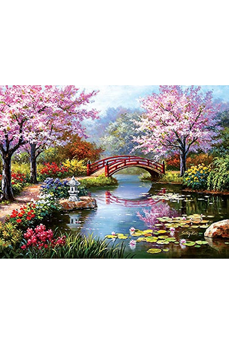 Japanese Garden in Bloom 1000 piece Jigsaw Puzzle for Adults, Alternate, color, Multicolor