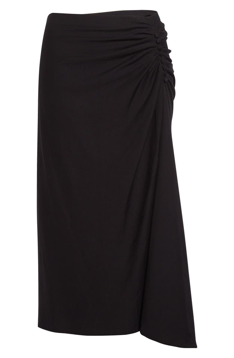 Dries Van Noten Hevira Draped Knit Skirt, Alternate, color, Black