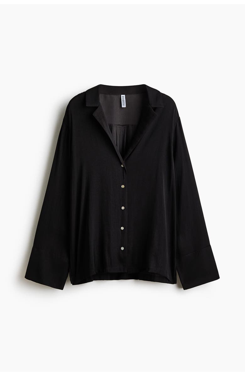 H&M Resort Shirt, Main, color, Black