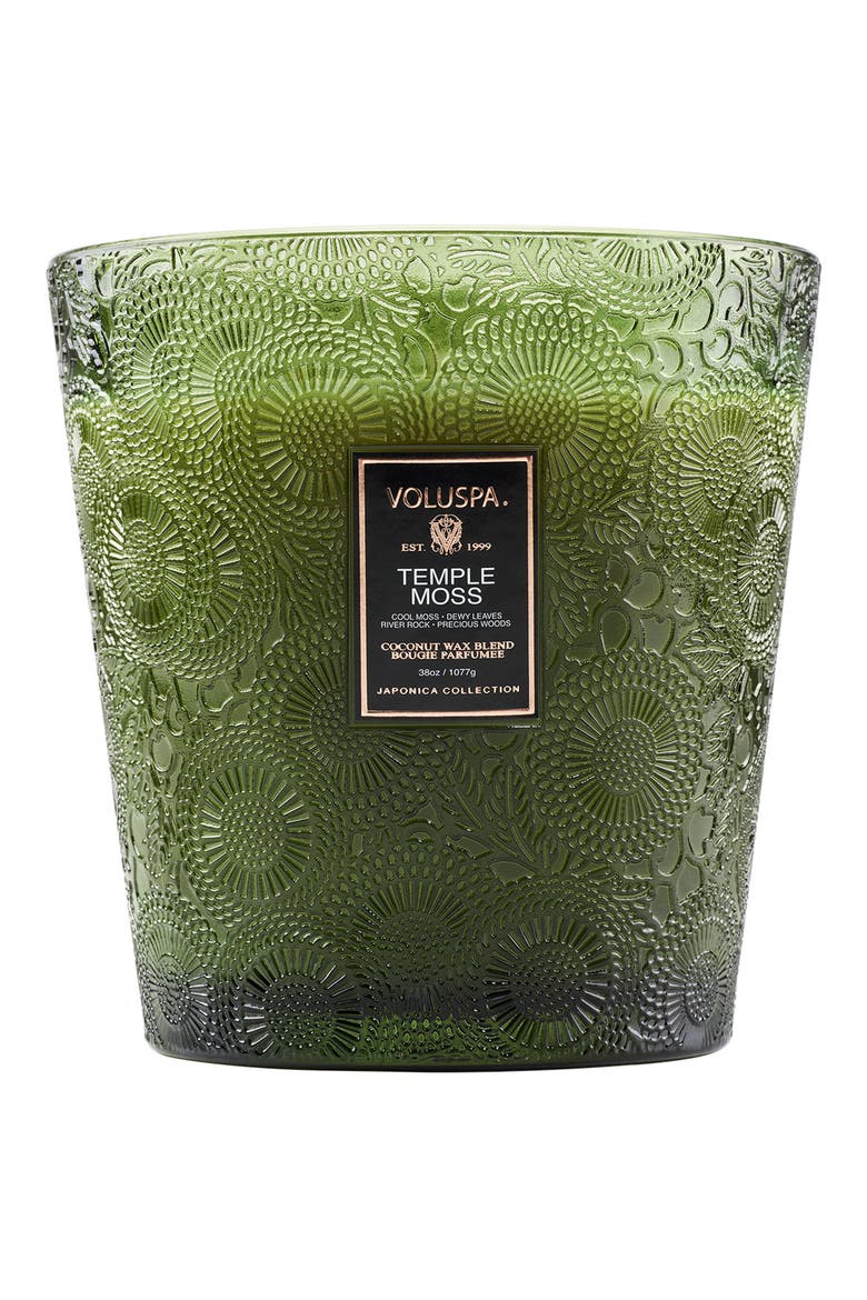 Temple Moss Three-Wick Hearth Candle, Alternate, color, NO COLOR