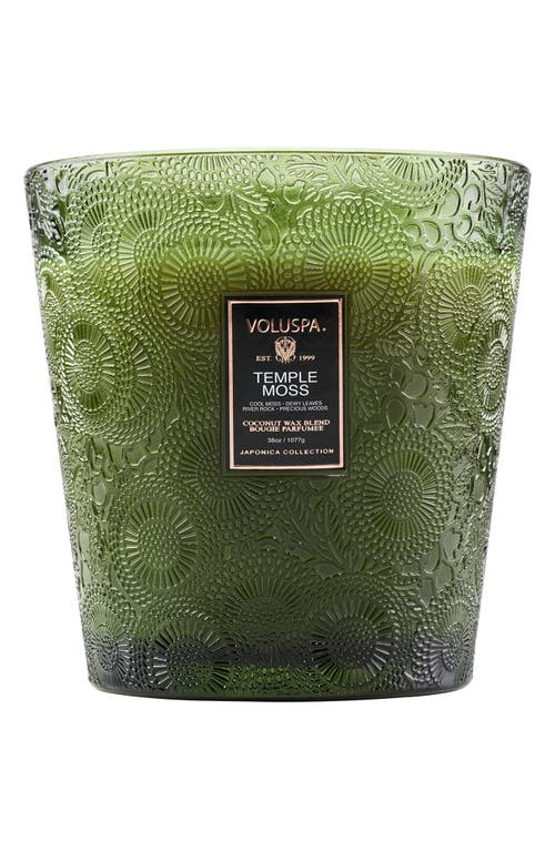 Voluspa Temple Moss Three-wick Hearth Candle In Brown