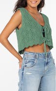 Roxy Beach Bound Cotton Crop Sweater Vest
